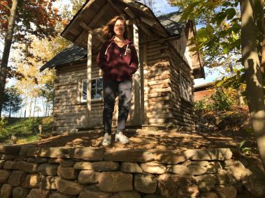 rachel at cabin